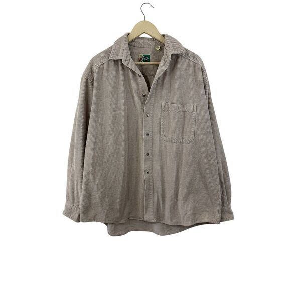 Vintage Johnny Cotton Large Shacket Shirt Jacket Button Front Mens - Picture 1 of 12